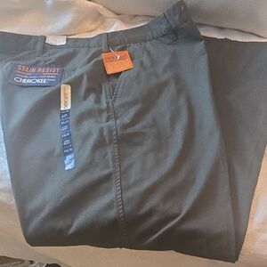 Cherokee Men's Dark Gray Stain Resistant Chinos